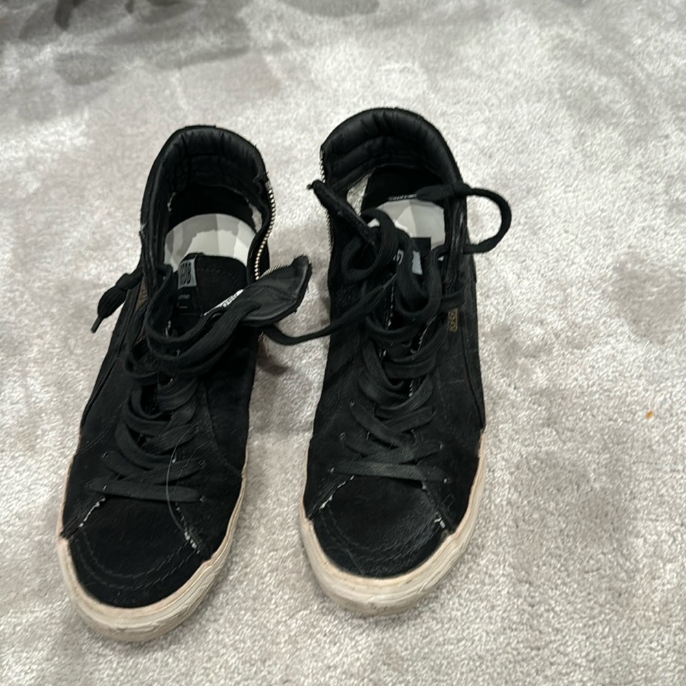 Women’s golden goose all black slide